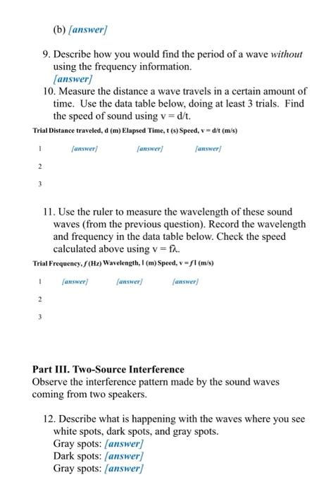 X Phys 1401 Pre Lab 12 Sound Wave Basics Go To The Sound Simulation And Run Note If You Are Having Issues Getting 2