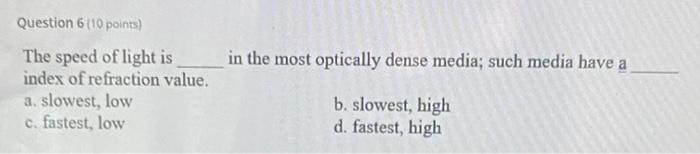 Question 1 10 Points A Ray Of Light Moving Through Air Enters And Passes Through A Series Of Parallel Layers Of Differ 2