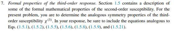 7 Formal Properties Of The Third Order Response Section 1 5 Contains A Description Of Some Of The Formal Mathematical 1