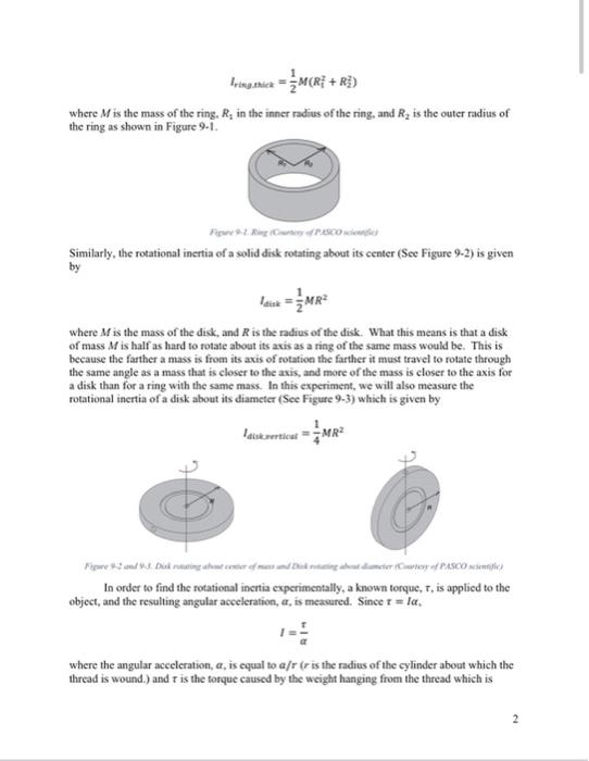 Moment Of Inertia Objectives To Investigate The Different Moment Of Inertia For Different Shapes Materials Resources 2