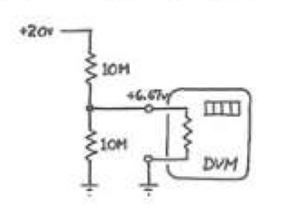 When The Voltage Was Measured Using A Digital Voltmeter Dvm It Was As Follows What Is The Input Resistance Of The Di 1