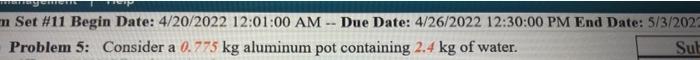 N Set 11 Begin Date 4 20 2022 12 01 00 Am Due Date 4 26 2022 12 30 00 Pm End Date 5 3 202 Problem 5 Consider A 0 77 1