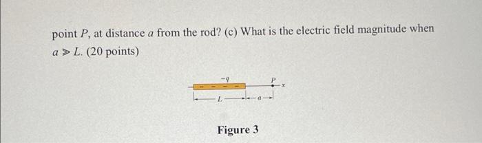 4 In Fig 3 A Nonconducting Rod Of Length L Has A Charge 9 9 0 Uniformly Distributed Along Its Length What Are T 2