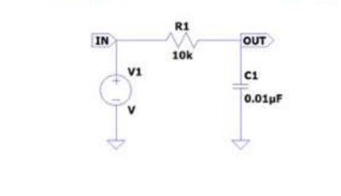 R1 In Out 10k Vi C1 0 01pf V When Entering A Sine Shaped Waveform In The Next Circuit What Frequency Is The Phase Dif 1