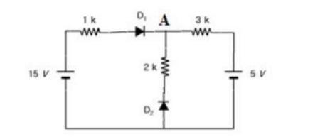 In The Circuit Below If The Potential Of The Floor Is 0 We Try To Find The Potential Of Of Point A And The Magnitude O 1