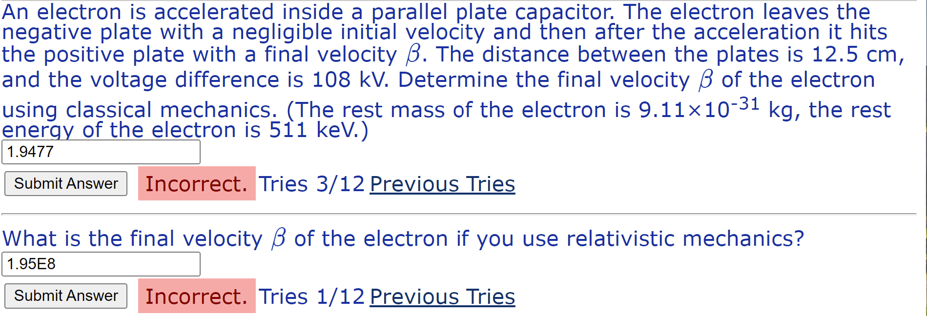 An Electron Is Accelerated Inside A Parallel Plate Capacitor The Electron Leaves The Negative Plate With A Negligible I 1