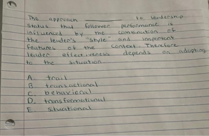 G Is That The Appeeach To Leadership Status Follover Performance Influenced By The Combination The Lenden S Style And 1