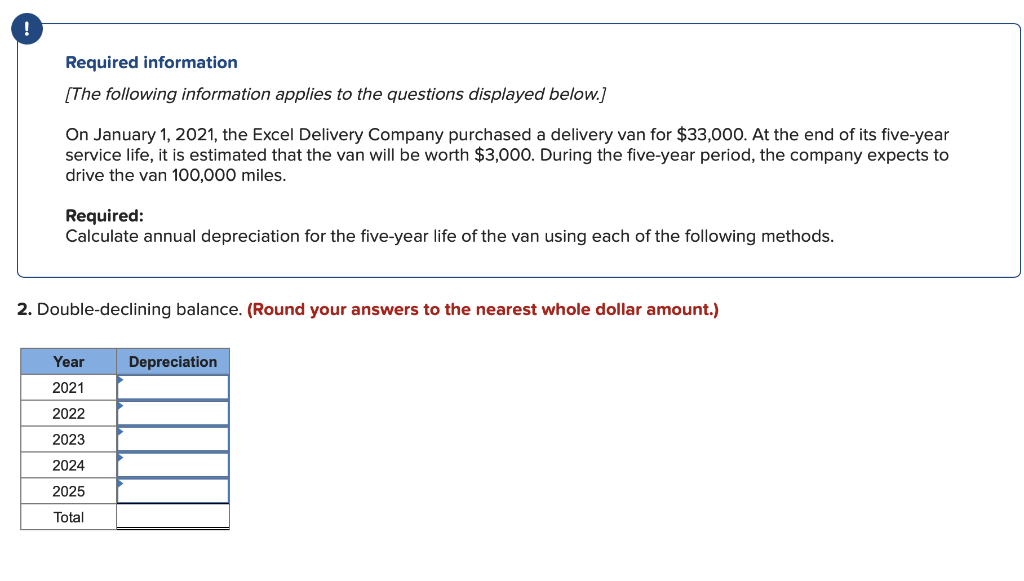 Required Information The Following Information Applies To The Questions Displayed Below On January 1 2021 The Exc 1