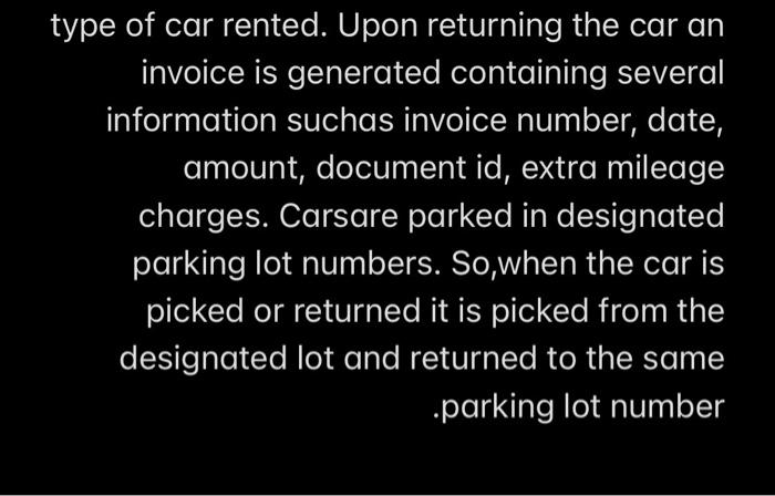 A Kuwaiti Rental And Leasing Company Rents Cars On Daily Weekly Monthly And Yearly Bases The Company Has Different Ty 2