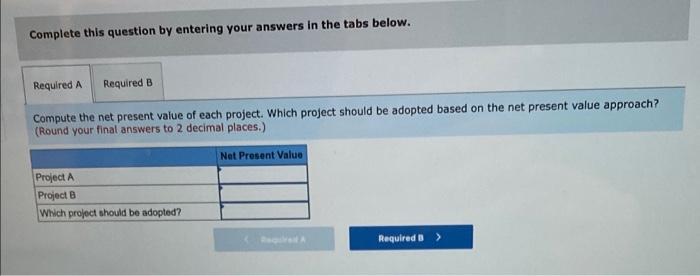 Problem 16 19a Algo Using Net Present Value And Internal Rate Of Return To Evaluate Investment Opportunities Lo 16 2 2