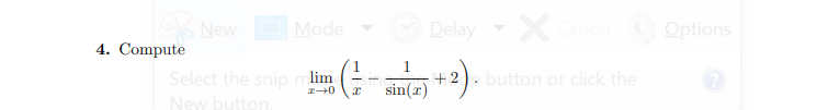 Mode V Delay Options New 4 Compute Select The Ship Lim New Button 1 2 Button Or Click The Sin 2 20 1