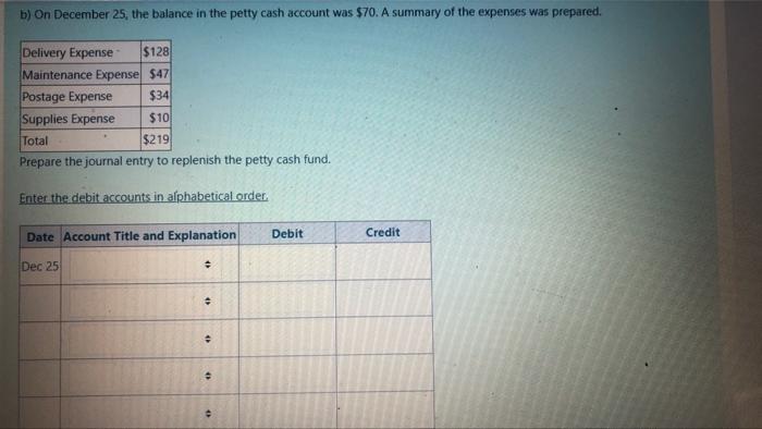 Quiz Navigat On December 1 Fast Translators Decided To Establish A Petty Cash Fund For The Office A Cheque Of 290 W 2