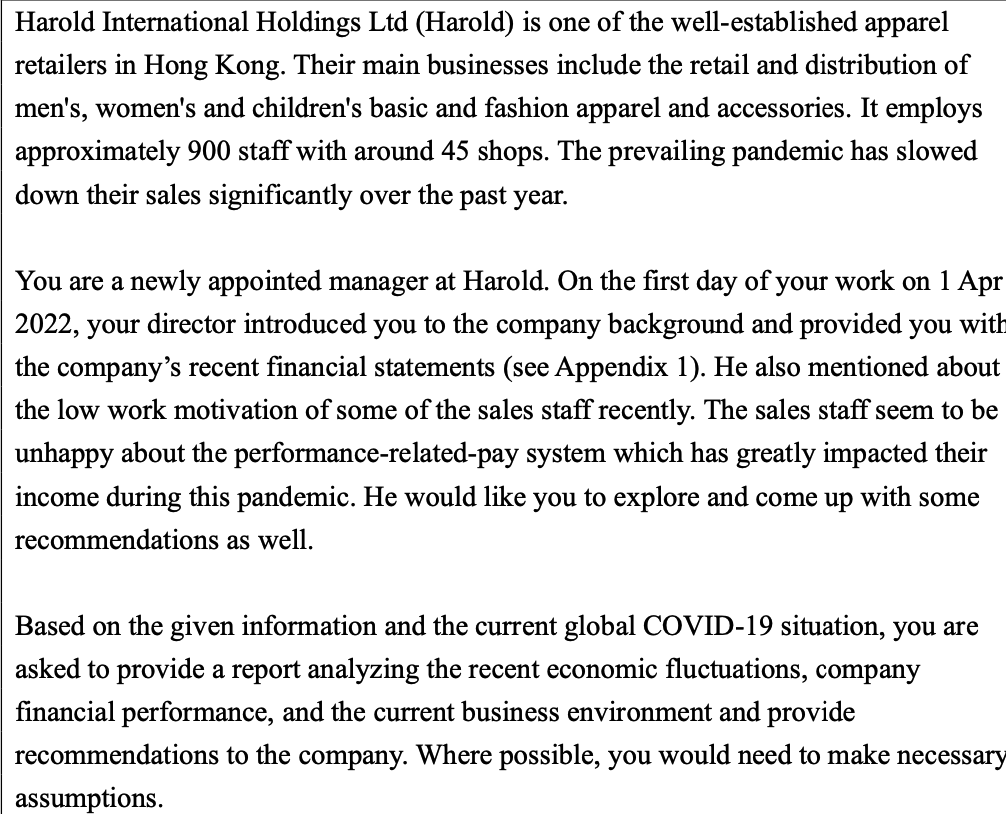 Harold International Holdings Ltd Harold Is One Of The Well Established Apparel Retailers In Hong Kong Their Main Bus 1