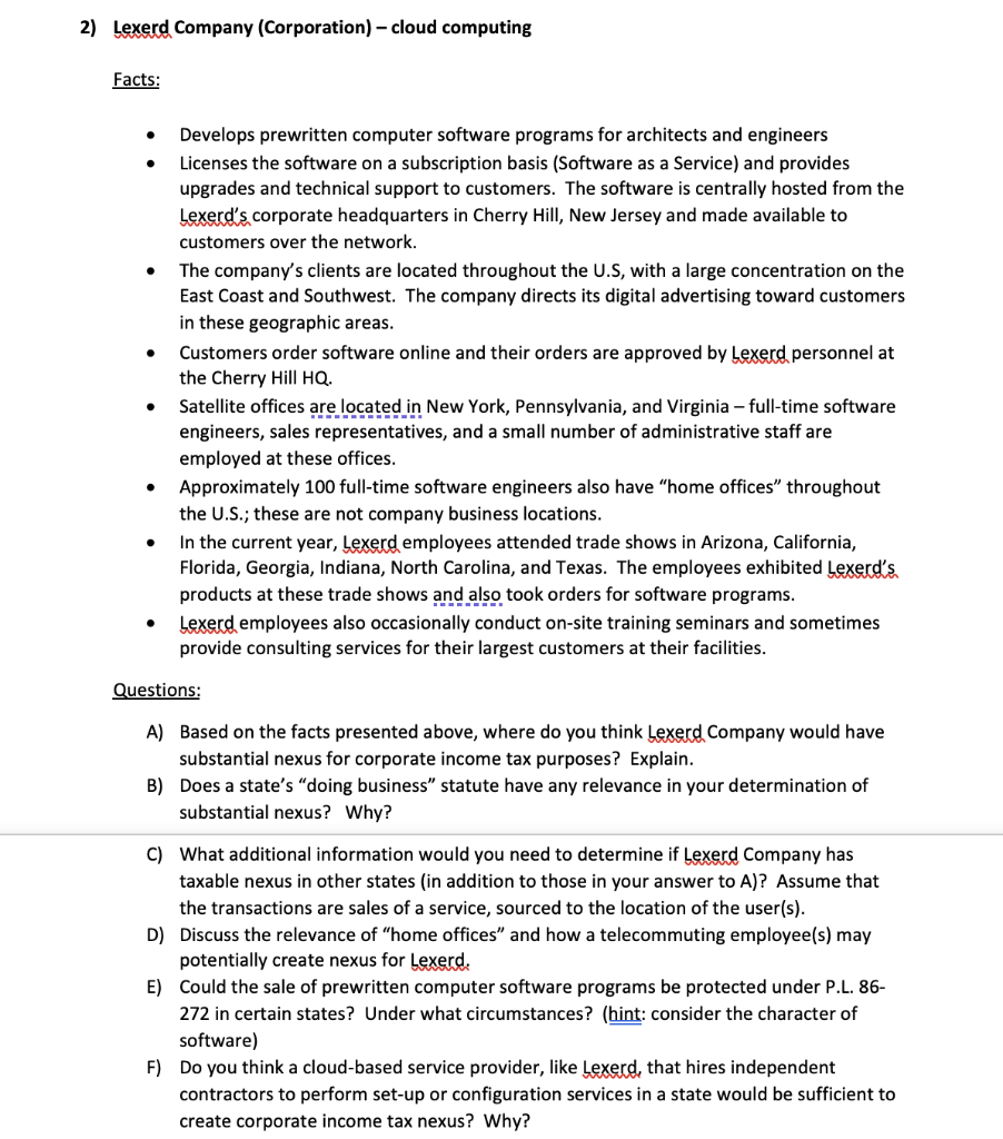 2 Lexerd Company Corporation Cloud Computing Facts Develops Prewritten Computer Software Programs For Arch 1