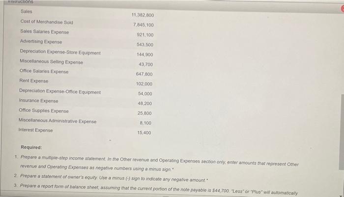 The Following Selected Accounts And Their Current Balances Appear In The Ledger Of Claremont Co For The Fiscal Year End 2