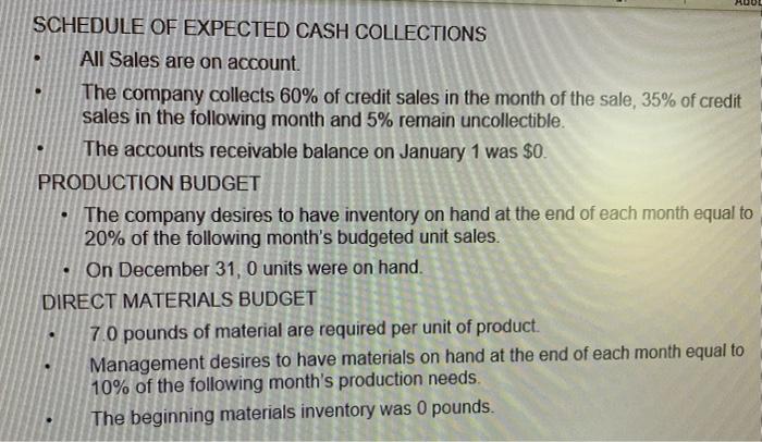 Okay Co A New Startup Business Is Preparing Their Budget For The First Quarter 2022 Ending March 31 Budgeted Sales O 2