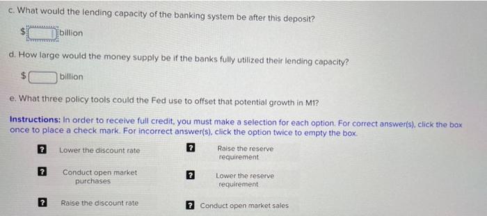 Assume The Banking System Contains The Following Amounts Use This Information To Answer Five Questions Total Reserves 2