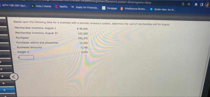 Mth 136 001 Spri H Hulu Home Netflix Assignmentsessionlocatore Sinprogress False Apply For Financia Cengage Vitals 1