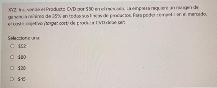 Cuestionario 2 Tiempo Restante 0 56 31 Xyz Vende Bancos Para Patios A Los Detallistas Locales Los Bancos Se Pueden Vend 3