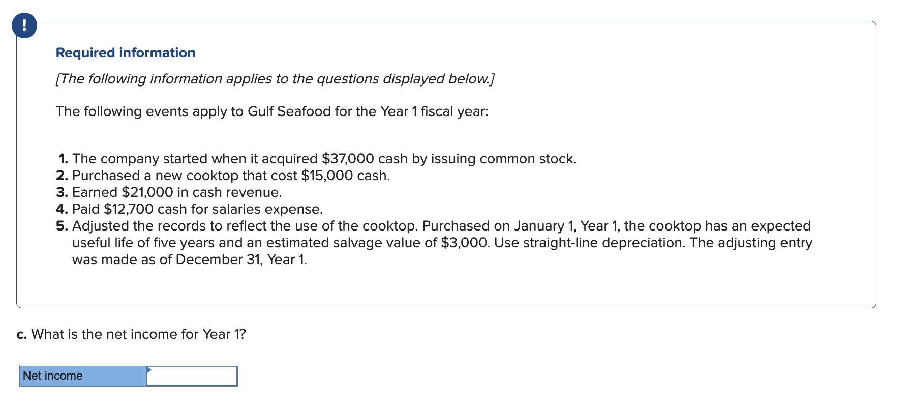 Required Information The Following Information Applies To The Questions Displayed Below The Following Events Apply To 1