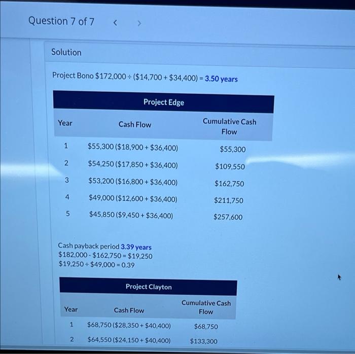 Question 7 Of 7 074 Pharoah Company Is Considering Three Long Term Capital Investment Proposals Each Investment Has A U 3