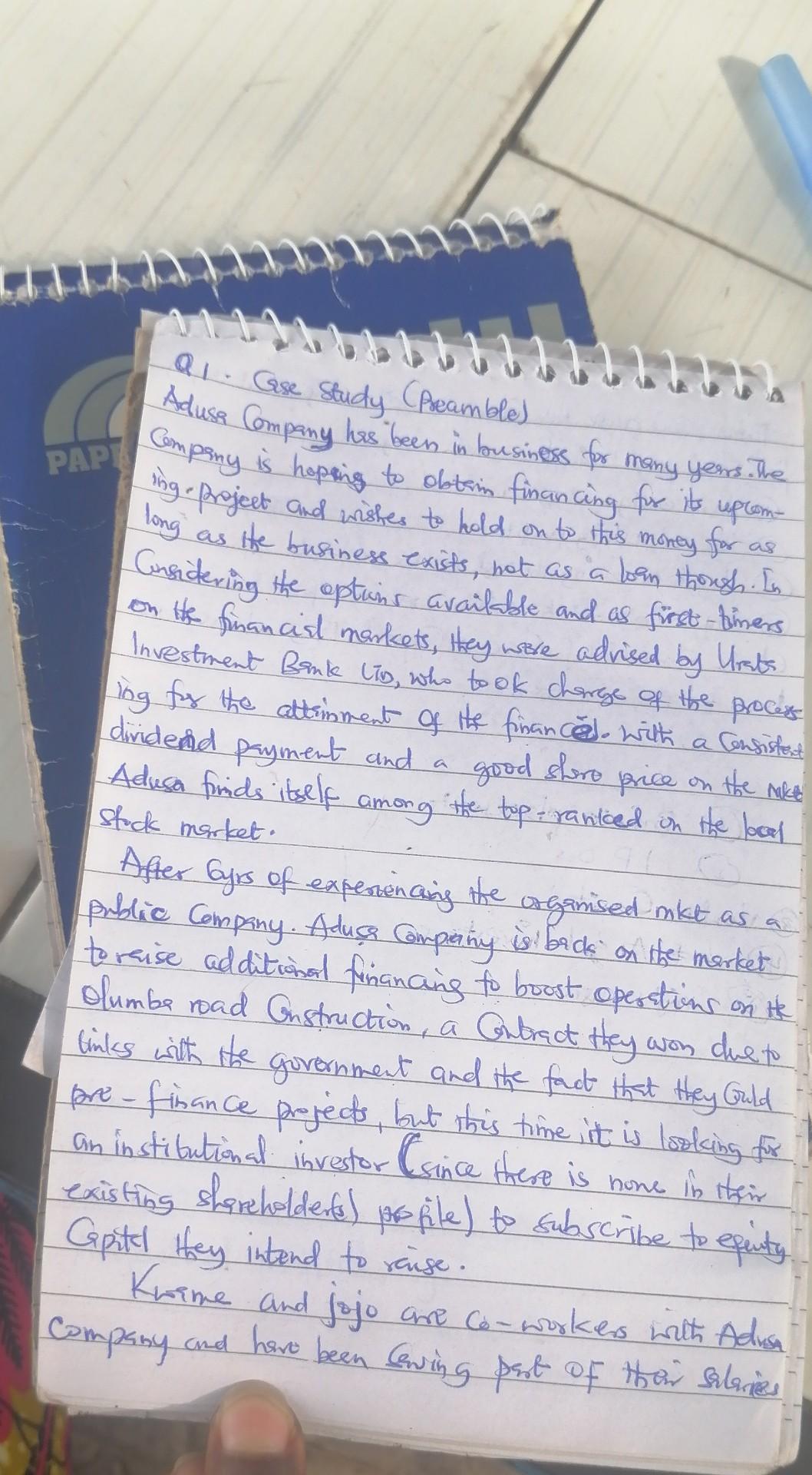 Papi Long Good Shore Al Ase Study Preamble Aduse Company Has Been In Business For Many Years The Company Is Hoping 1