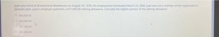 Juan Was Hired At Brownstone Warehouse On August 10 1978 His Employment Terminated March 25 2006 Juan Was Not A Memb 1