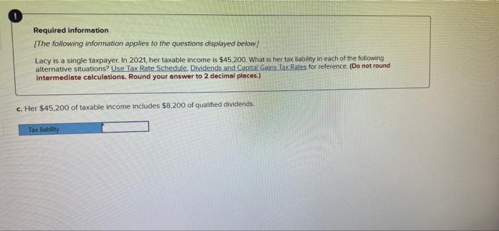 Required Information The Following Information Applies To The Questions Displayed Below Lacy Is A Single Taxpayer In 3