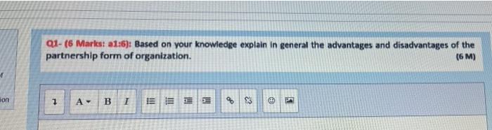 01 06 Markest At 6 Based On Your Knowledge Explain In General The Advantages And Disadvantages Of The Partnership Form 1