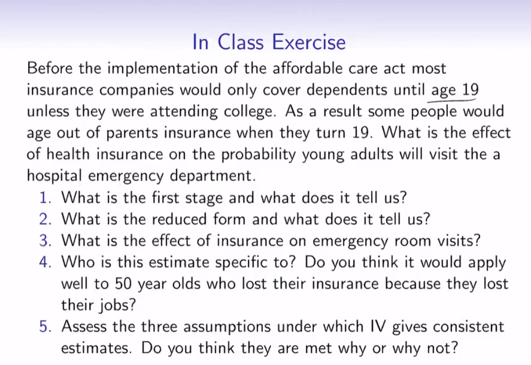 In Class Exercise Before The Implementation Of The Affordable Care Act Most Insurance Companies Would Only Cover Depende 1