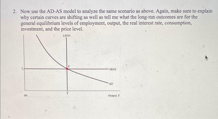 2 Now Use The Ad As Model To Analyze The Same Scenario As Above Again Make Sure To Explain Why Certain Curves Are Shi 1