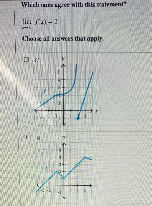 Three Students Were Given A Function F And Asked To Estimate Lim F X Each Student Created A Table Shown Below X 2 E 2