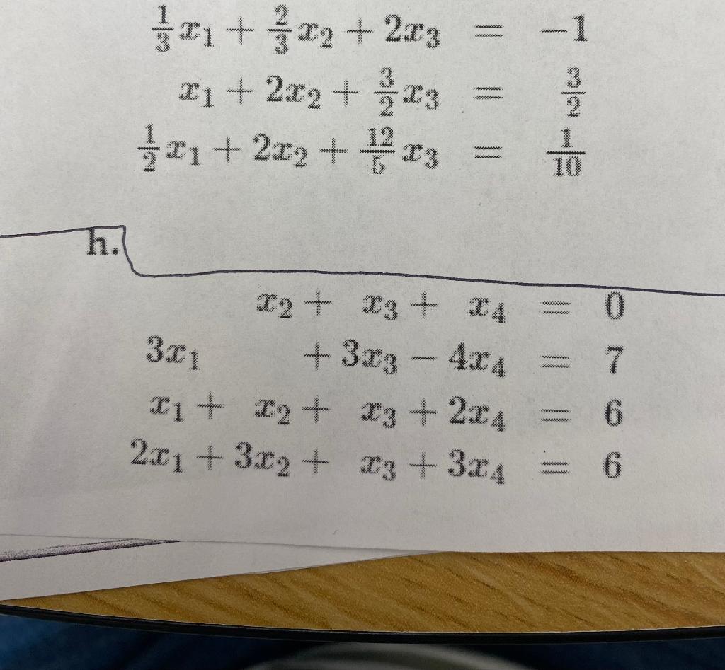 Solve Each Of The Following Systems 1