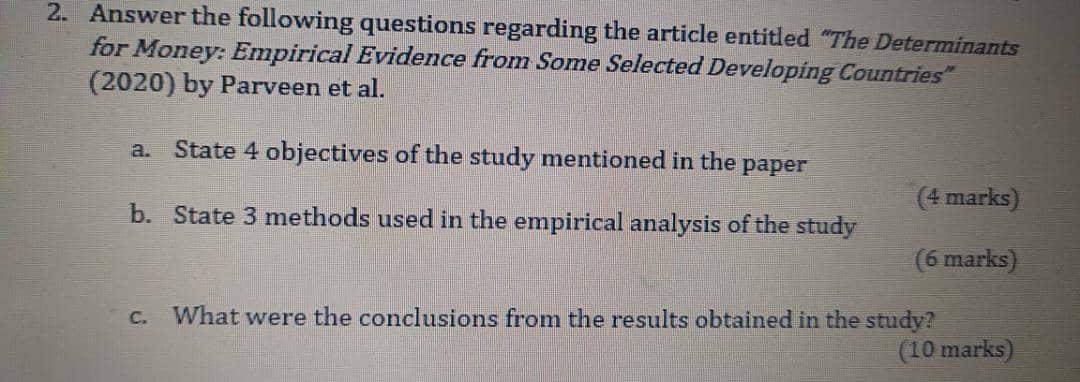 I Need Answer For Question 2 C Please Provide Answer As Soon As Possible I Want Answer For 10marks 1