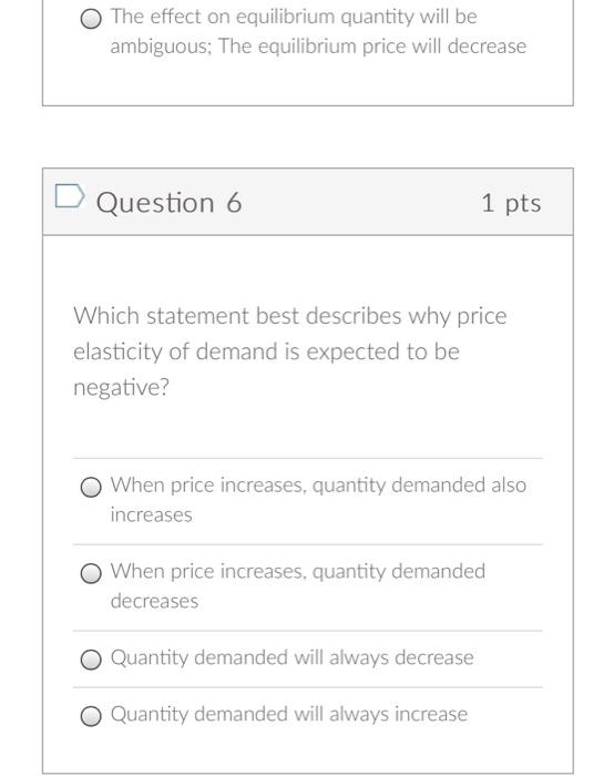 Question 1 1 Pts Which Of The Following Events Will Increase The Quantity Supplied Movement Along The Curve Of Pencils 5