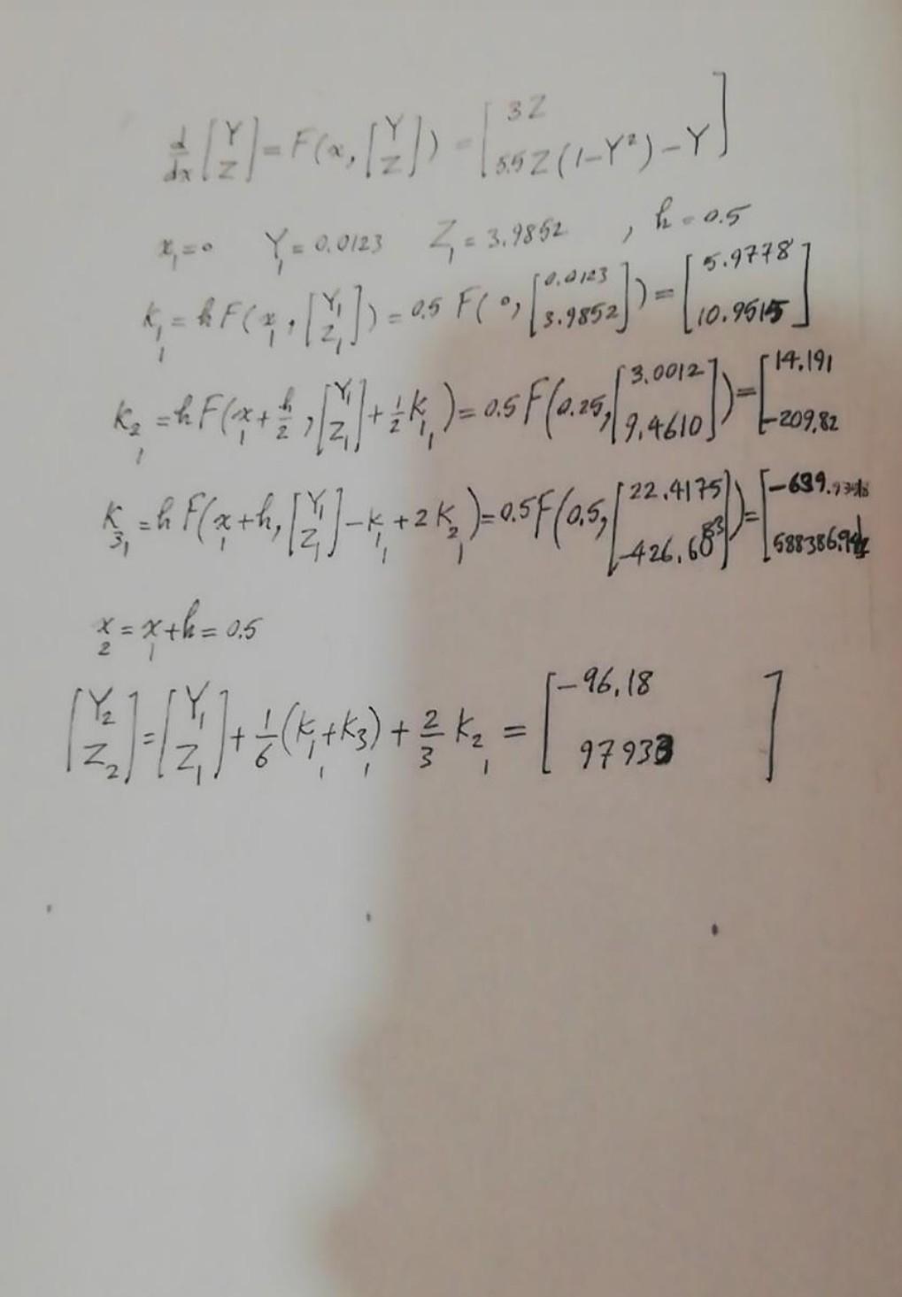 Question 2 Write Only One Step Of The 3rd Order Runge Kutta Method In Solving The Following Differential Equation Fin 2