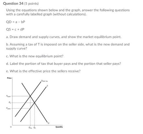 Question 34 15 Points Using The Equations Shown Below And The Graph Answer The Following Questions With A Carefully La 1