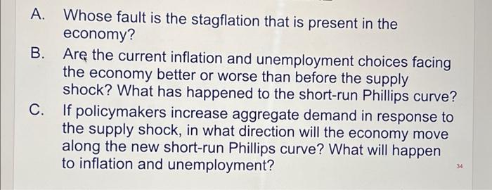 A Worldwide Drought Has Reduced Food Production Inflation Has Increased Unemployment Has Risen Above The Natural Rate 2