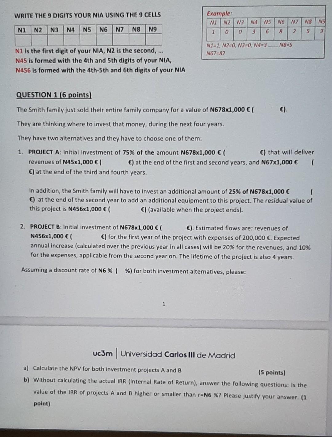 Write The 9 Digits Your Nia Using The 9 Cells Example N1 N2 N3 N4ns N6 N7n8 1 0 0 3 8 2 5 Ni N1 N2 N3 N4 N5 N6 N7 N8 N9 1
