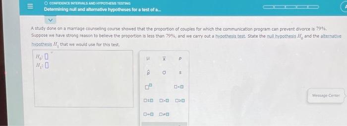 Iii O Condencentervals And Hypothess Testing Determining Null And Alternative Hypotheses For A Test Of A Study Done 1