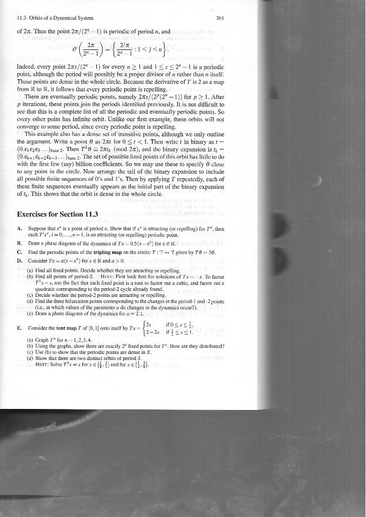 113 Orbits Of A Dynamical System 261 Of 2n Thus The Point 2 24 1 Is Periodic Of Period N And Indeed Every Point 27s 1
