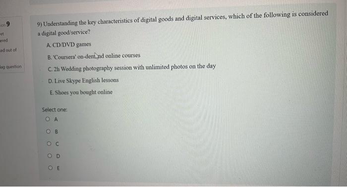 9 9 Understanding The Key Characteristics Of Digital Goods And Digital Services Which Of The Following Is Considered A 1