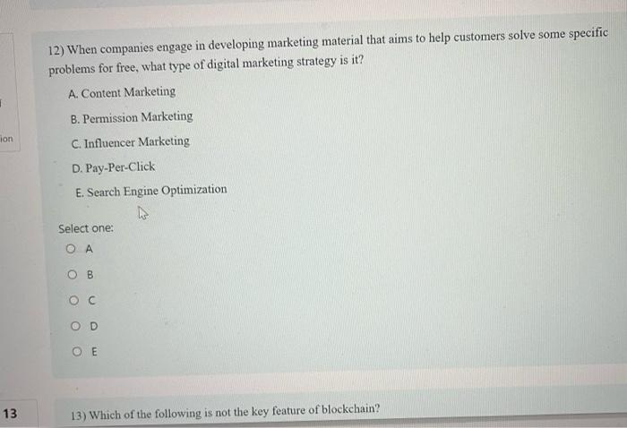 12 When Companies Engage In Developing Marketing Material That Aims To Help Customers Solve Some Specific Problems For 1