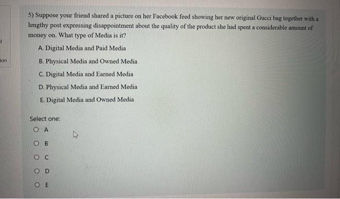 Lon 5 Suppose Your Friend Shared A Picture On Her Facebook Feed Showing Her New Original Gucci Bag Together With A Leng 1