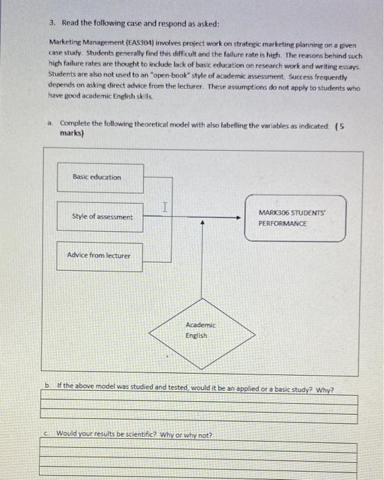 3 Read The Following Case And Respond As Asked Marketing Management Eas304 Involves Project Work On Strategic Market 1