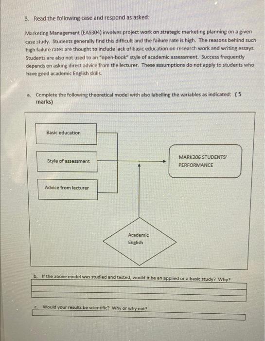 3 Read The Following Case And Respond As Asked Marketing Management Eas304 Involves Project Work On Strategic Market 2
