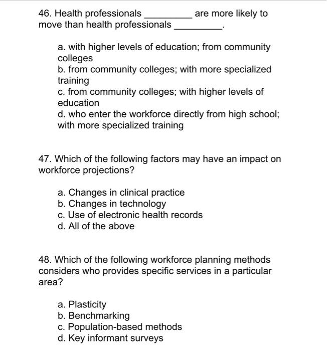 46 Health Professionals Move Than Health Professionals Are More Likely To A With Higher Levels Of Education From Comm 1