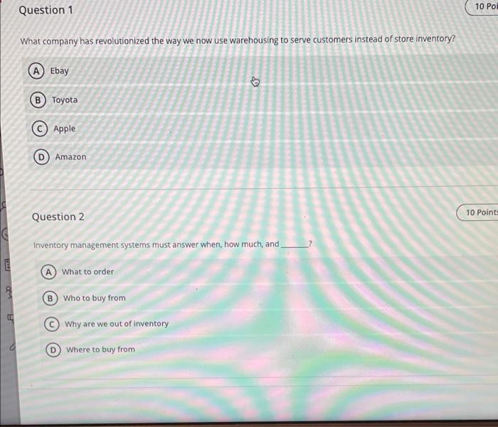 10 Pol Question 1 What Company Has Revolutionized The Way We Now Use Warehousing To Serve Customers Instead Of Store Inv 1