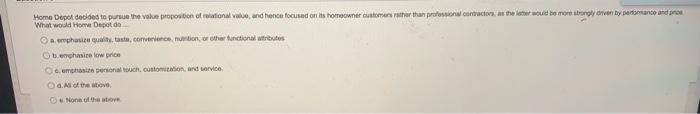 Home Depot Door To Pursue The Value Proposition Of Relation And Here Focused On Its Homeowner Customers Rather Than Prof 1