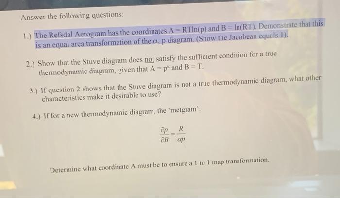 Answer The Following Questions 1 The Refsdal Aerogram Has The Coordinates A Rtinp And B In Rt Demonstrate That Th 1